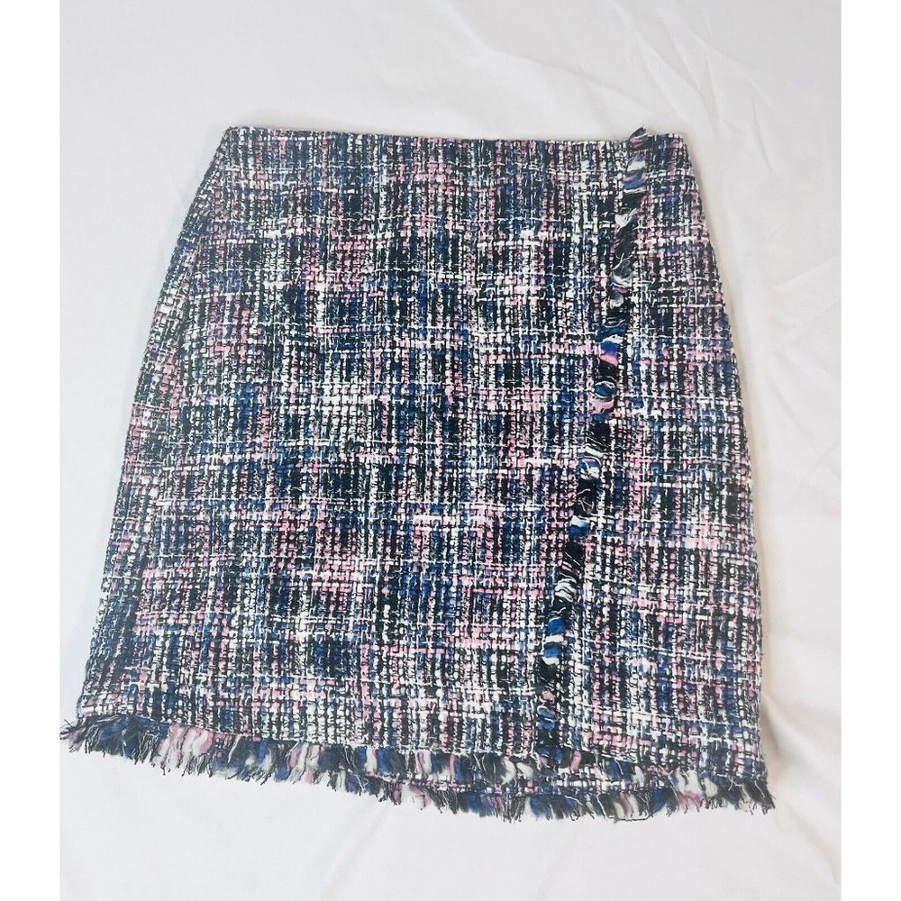 Loft Women's Straight & Pencil Skirt Blues / Pinks Multicolor Acrylic Size 2P